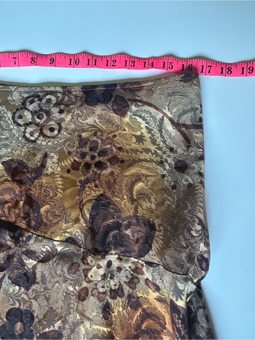 Vintage Vamp Brown Floral Asymmetric Skirt - Picture 8 of 11